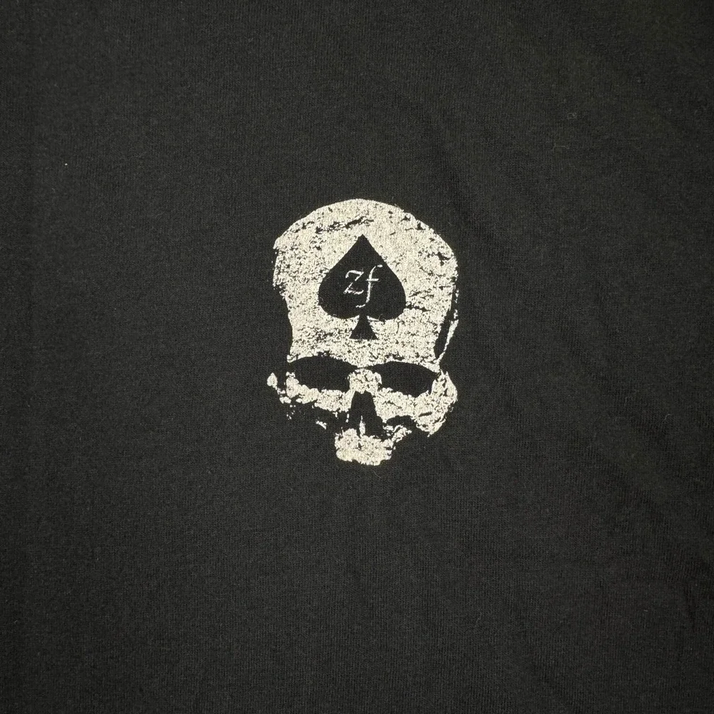NEW Zero Foxtrot T Shirt Men Small Black Skull Death Waits For No Man Reaper - Picture 4 of 7